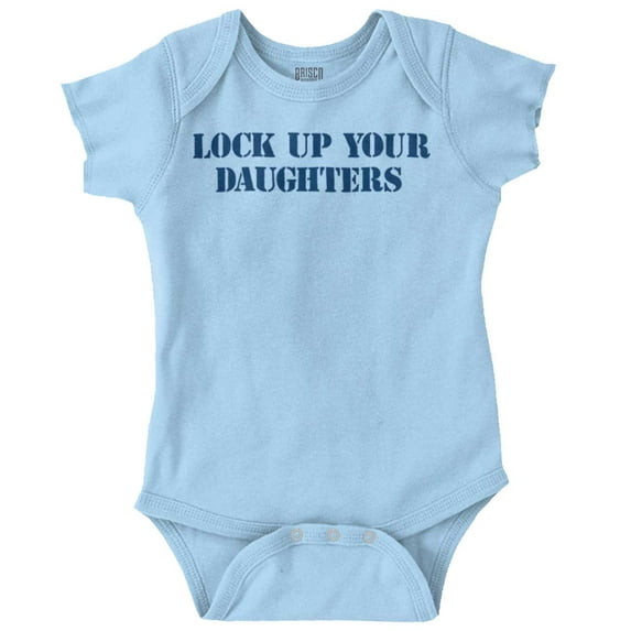 Lock Up Your Daughters Funny Son Bodysuit Jumper Boys Infant Baby Brisco Brands 24M