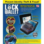 New Lock Wallet Secure Men Women RFID Blocking Money Credit Card Holder Wallets Gift