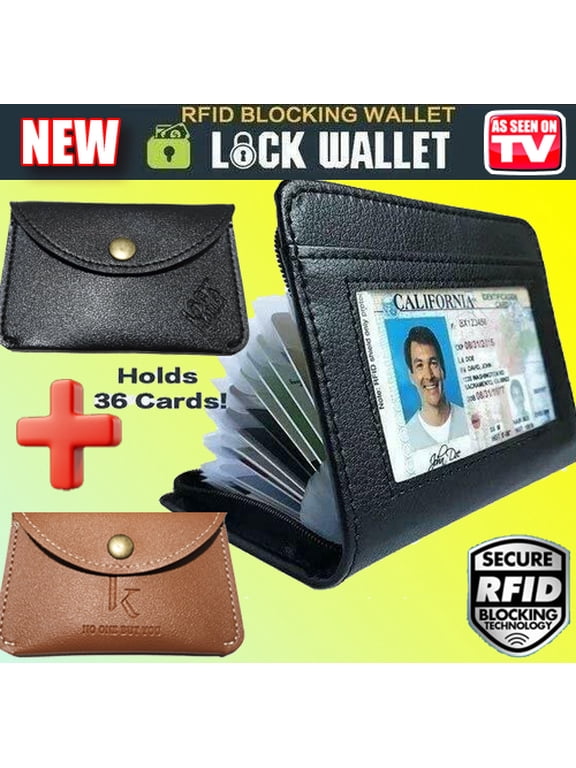 Secure Men Women RFID Blocking Money and Credit Card Holder Wallets