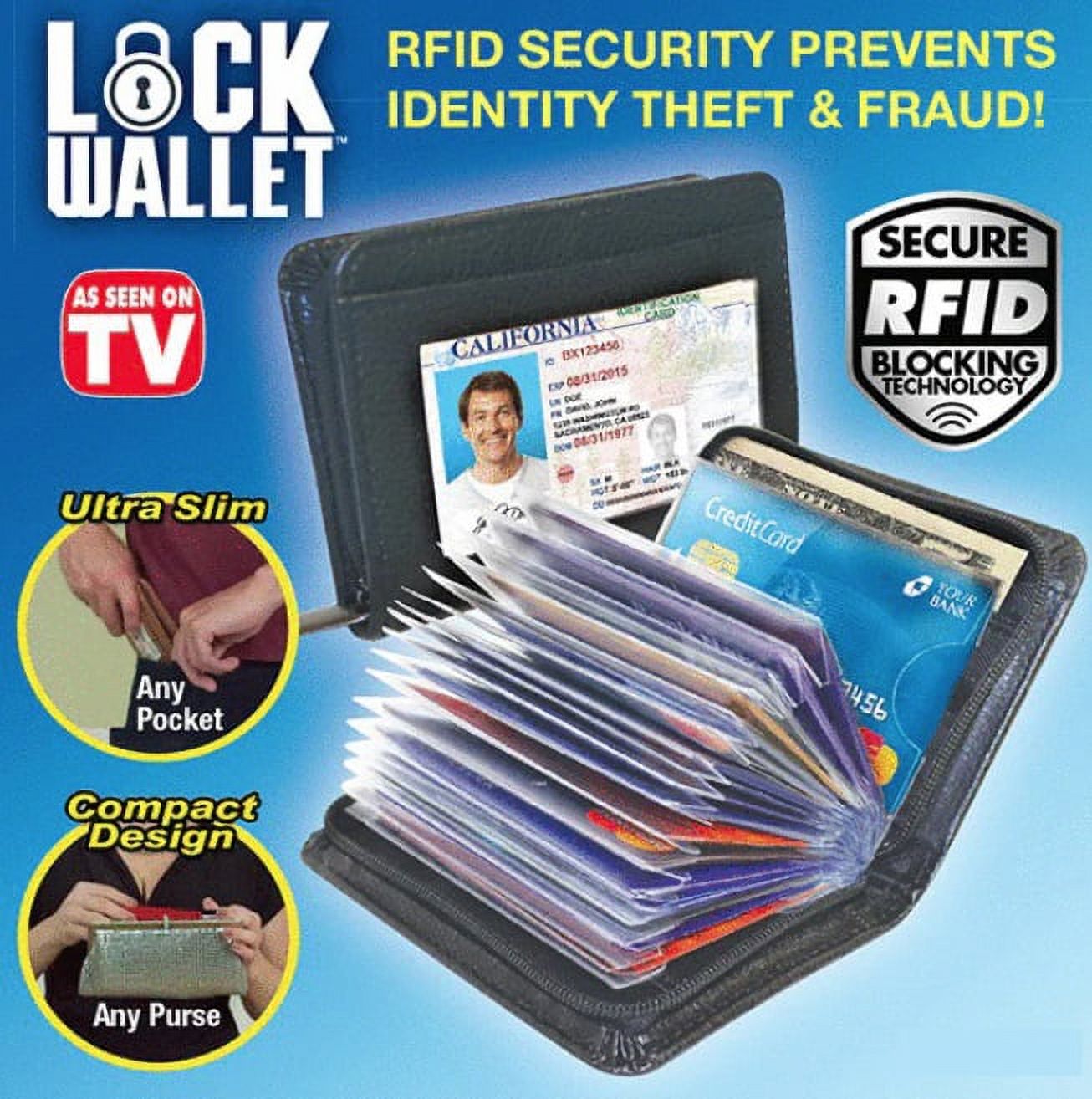 Lock Wallet Slim RFID Wallet As Seen On TV - Walmart.com