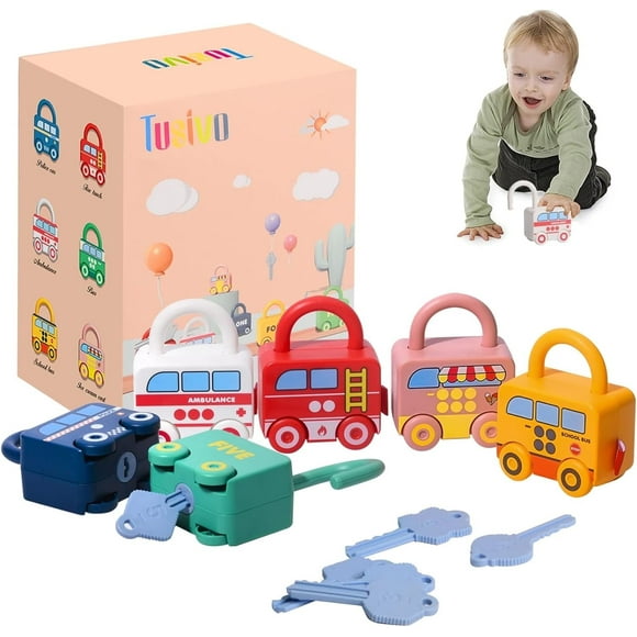 Lock and Key Toys for Toddlers, Preschool Learning Montessori Toys, Developmental Toys Counting Sort Matching Game for Kids
