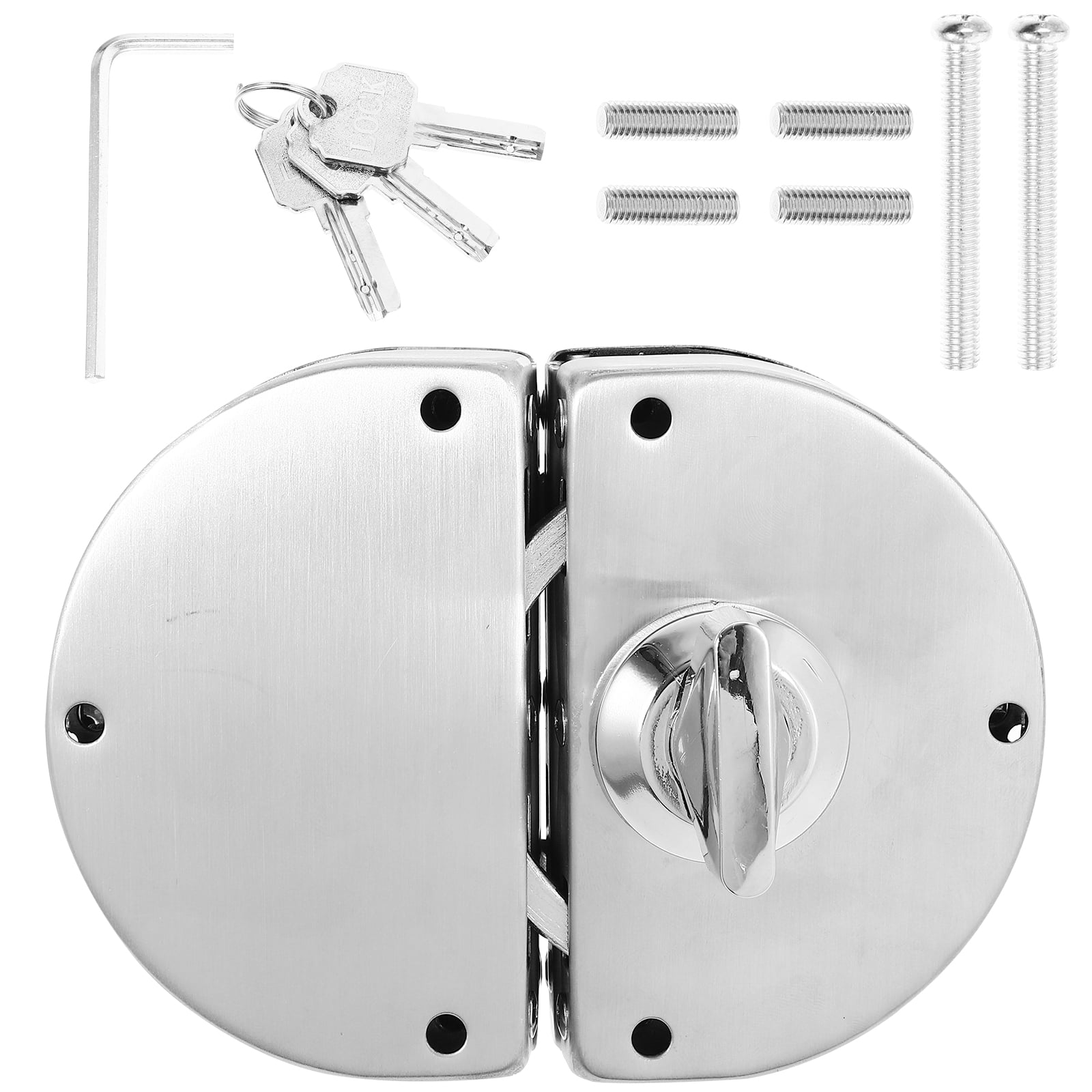 Lock for Doors Push Pull Handles Glass Slide Locks Drawer