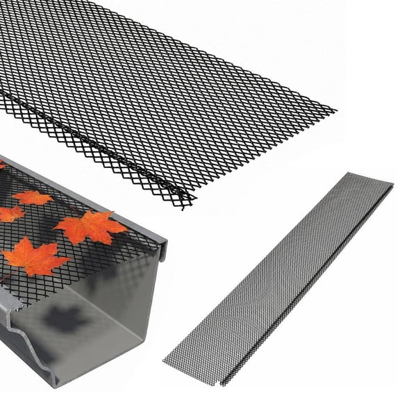 Lock-in Gutter Guard, 6 Inch, Fits 4/5/6 Inch K Style Steel Snap-in Leaf Gutter Guards Mesh Gutter Screens Rain Gutter, for Leaf Filter (42pcs)