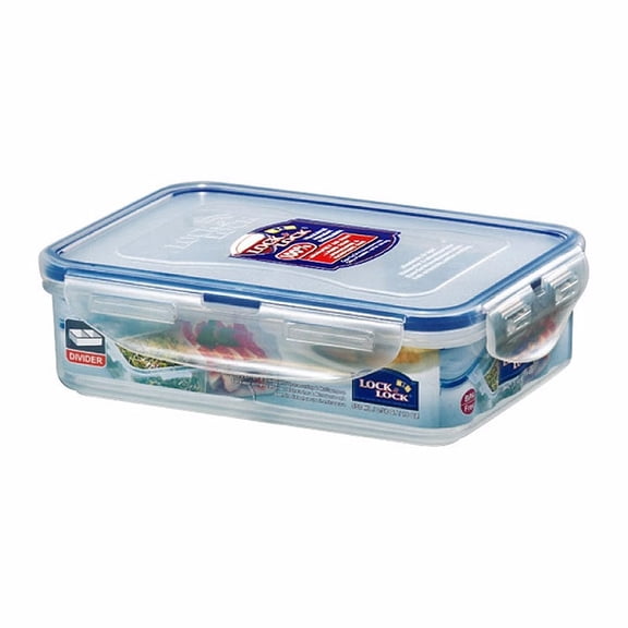 Lock&lock RECT. Short Food Container 550ml W/ Divider