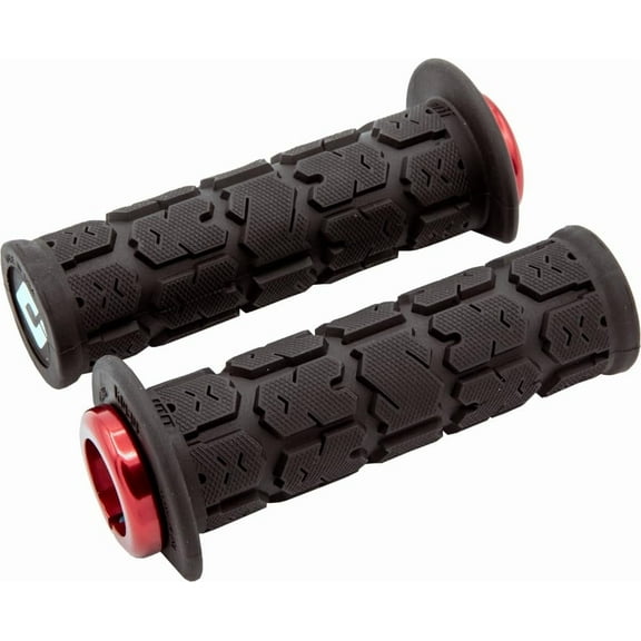 Lock-on ATV/PWC Grips (125mm) -Black/RED- Thumb Throttle -