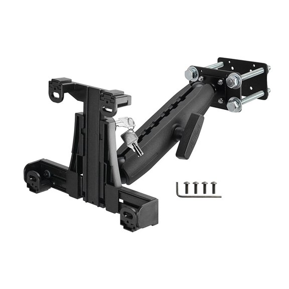 LockVise Locking Forklift Front Guard Tablet Mount with 10.25 inch Metal Robust Shaft