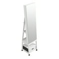 thumbnail image 1 of Lockable 360° Swivel Jewelry Armoire | 66" Freestanding Cabinet with Full-Length Mirror & Secure Rear Storage, 1 of 106