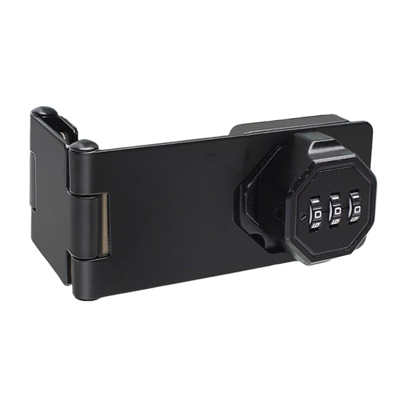 Security Slide Bolt with Build In Combination Lock 5inch Metal Hasp Multipurpose Door Lock for Cabinets & Small Door