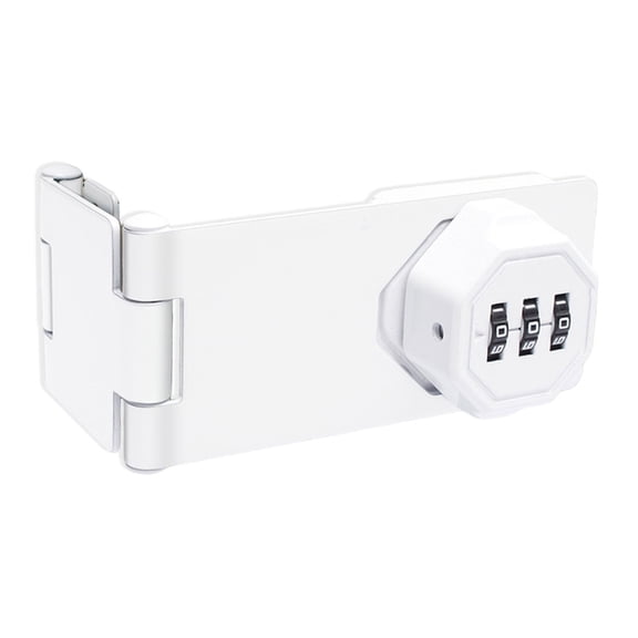 Security Slide Bolt with Build In Combination Lock 5inch Metal Hasp Multipurpose Door Lock for Cabinets & Small Door
