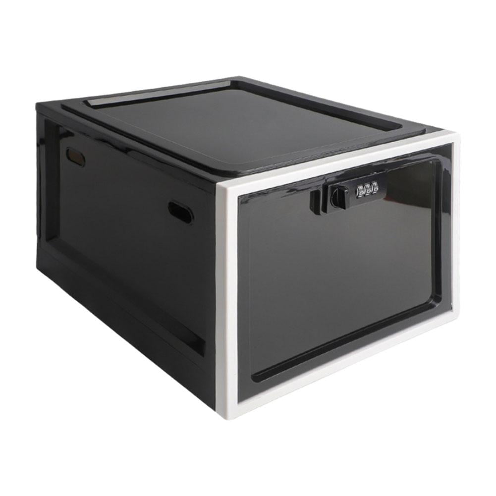 Lockable Box Large Capacity Clear Locking Box For Storage Bin Organizer Box For Fridge Password R6L3 Medicine Food