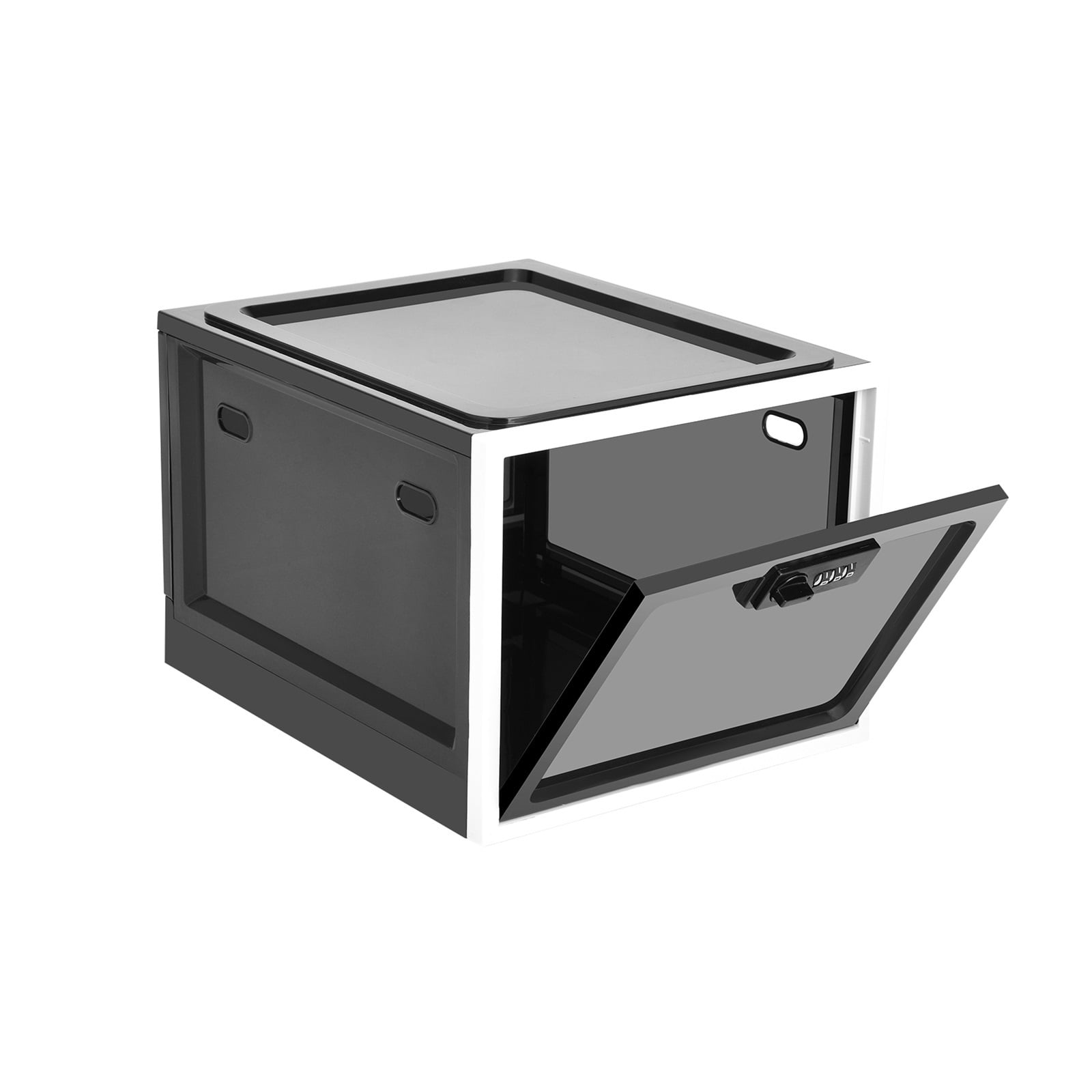 Lockable Box Large Capacity Clear Locking Box For Storage Bin Organizer Box For Fridge Food/Snacks/Phone/Tablet Jail/Home Safety ,Upgraded Security Combination Lock