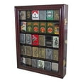 thumbnail image 1 of Lockable Cigarette/Sport Lighter Display Case Wall Cabinet Shadow Box LC30 (Mahogany), 1 of 2