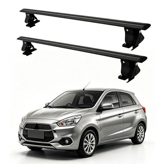 Lockable Crossbars W/O Roof Rail Rack Fit for Mitsubishi Mirage A00 2012-2026, Rooftop Cargo Carrier Luggage Rack Crossbar, Black