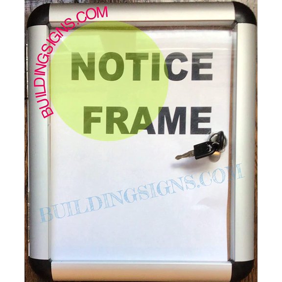 Lockable Frame 8.5x11 (with Key, for 8.5x11, Heavy Duty-Commercial use) (ref-2201)