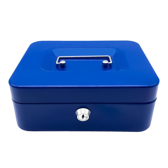 Lockable Heavy-Duty Metal Toolbox Organizer – Portable Multi-Purpose Storage with Built-In Coin Bank & Secure Key Lock (20x16x9cm)