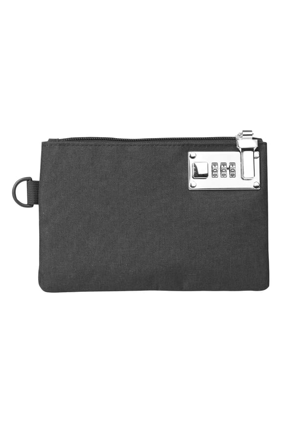 Lockable Money Bag,5X8 Inches Durable Nylon Locking Bank Bag Coin Purse for Cash, Jewelry, Passports, Medicine, Credit Cardsm,Black Kilougeis