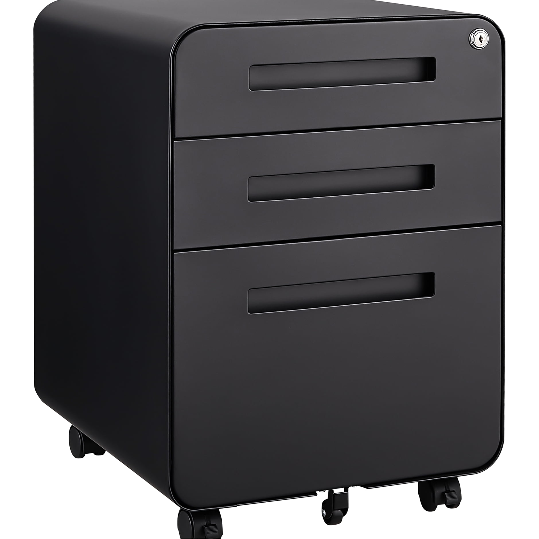 Universal File Drawer Lockable Office File Cabinet 3 Drawers - Heavy Duty, With Removable ...