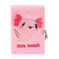 thumbnail image 1 of Lockable Plush Diary Notebook with Key Portable Lined Journal 5.71x8.46Inch, 1 of 11