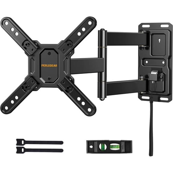 Lockable RV TV Mount for 1343 inch TVs up to 44 lbs, Full Motion RV TV Wall Mount with Swivel, Tilt, Pull Cord Lock, RV TV Mount for Camper, RV, Motorhome, Max 200x200mm, PGLRVF2