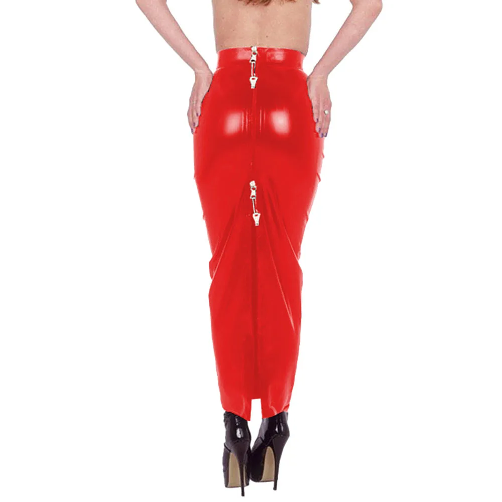 Lockable Sexy Long Pencil Skirts for Party Club Wear Solid Color