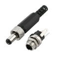 thumbnail image 1 of Lockable Solder PCB Mount DC 5.5mmx2.1mm Power Male Female Jack Socket Adapter, 1 of 2