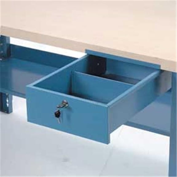 Lockable Steel Drawer - Blue - Unassembled - Secure Storage Solution