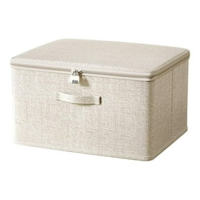 Lockable Storage Box with Combination Lock, 7.8"×11.8"×5.5", Lockable Box with Lock, Fabric Toy Box with Lid for Clothes & Toys, Small Toy Storage, Ideal for Valuables & Office File Storage
