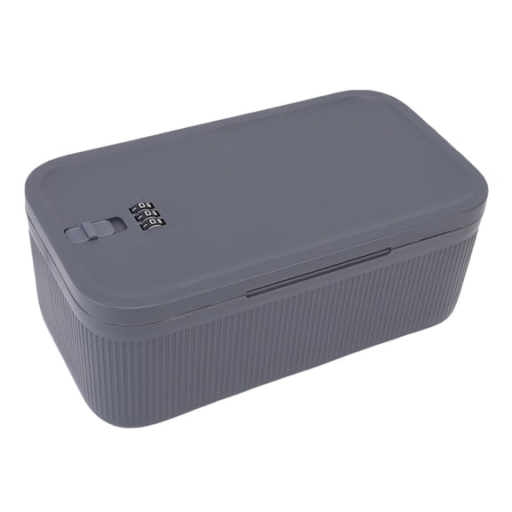 Lockable Storage Box, Grey Blue 3-Digit Password Organizer for Home, Office, and Travel