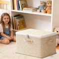 thumbnail image 1 of Lockable Storage Box, Organizer Bag Bins Case, Box with Lock, Boxes Storage, Lockable Box, Foldable Fabric Box with Handles, Storage Box with Lid for Clothes, Clothes Storage, 1 of 6