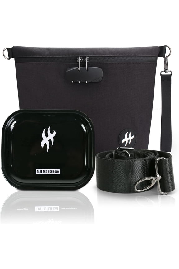 Lockable Travel Organizer Bag with Combination Lock, Secure Storage Pouch for Daily Use, Travel, Camping & Outdoor Trips