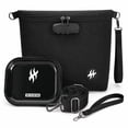 thumbnail image 1 of Lockable Storage Bag with Combination Lock, Carbon Lined Organizer with Metal Tray and Shoulder Strap, Black, 1 of 7