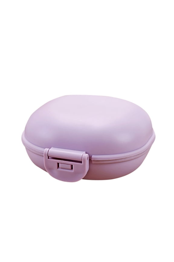 Lockable Travel Soap Container 8.7x8.7x4cm Portable Leak Proof Shower Storage Box Hiking Camping Toiletries Case Lightweight Durable Bathroom Organizer