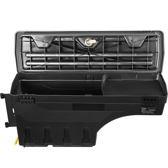 Lockable Truck Bed Storage Box w/ Password Padlock, 6.6 Gallon ABS Tool Box for Wheel Well, Waterproof Durable, Fits Ford F-150 2015-2021 Left Side