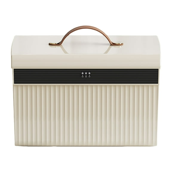 Lockable Valuables Organiser Case Large Capacity Passports and Wallet Safe Storage Container Travel Friendly Box