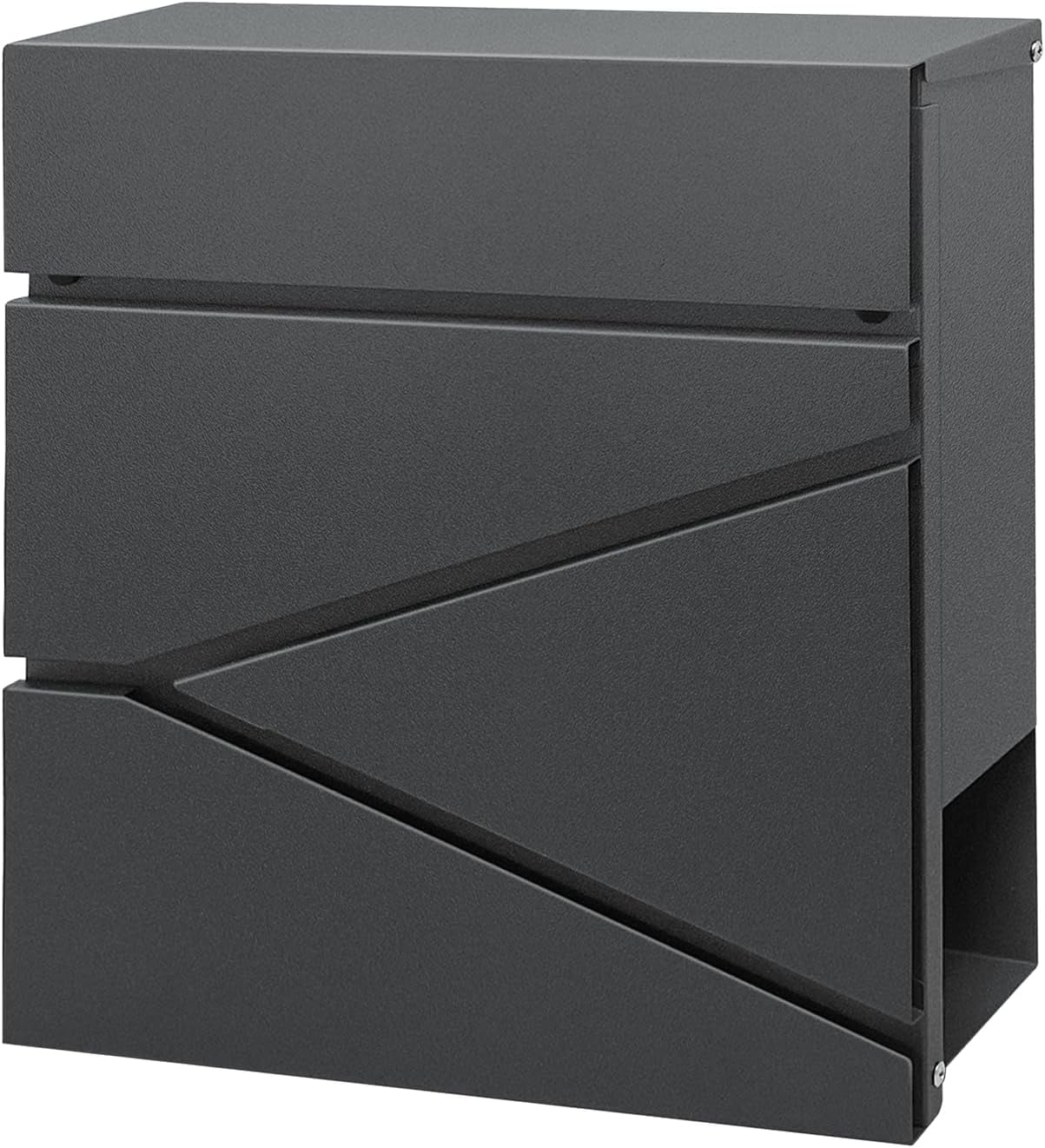 Lockable Wall Mount Mailbox with Keys - Large Capacity, Weatherproof Steel, Anti-Theft Lock & Newspaper Slot, Secure Key Drop Box