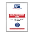 thumbnail image 1 of Lockable Weatherproof Snap Poster Frame 36x48 Inch Silver 1.38" Aluminum Profile Front Loading Wall Mounting Picture Photo Document Certificate Sign Holder Mitered Corner Anti Glare Cover, 1 of 7