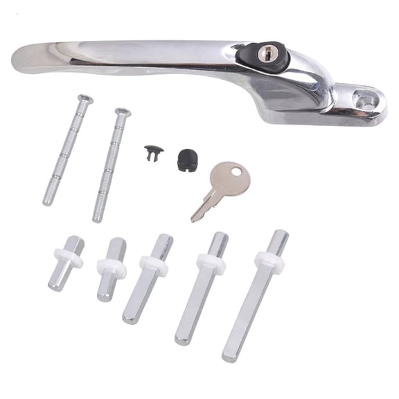 Lockable Window Handle With Key & Screws Shed Door Handle Lock Enduring