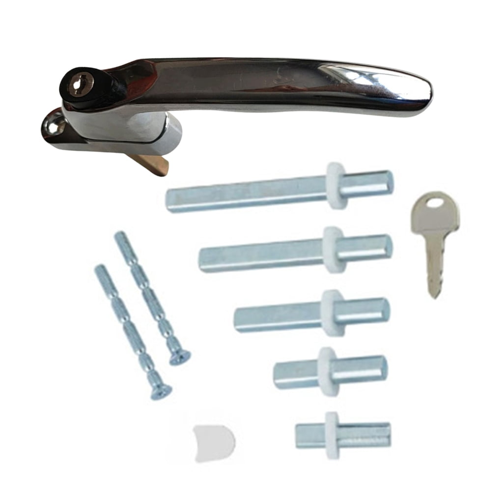 Lockable Window Handle With Key & Screws Shed Door Handle Lock Enduring ...