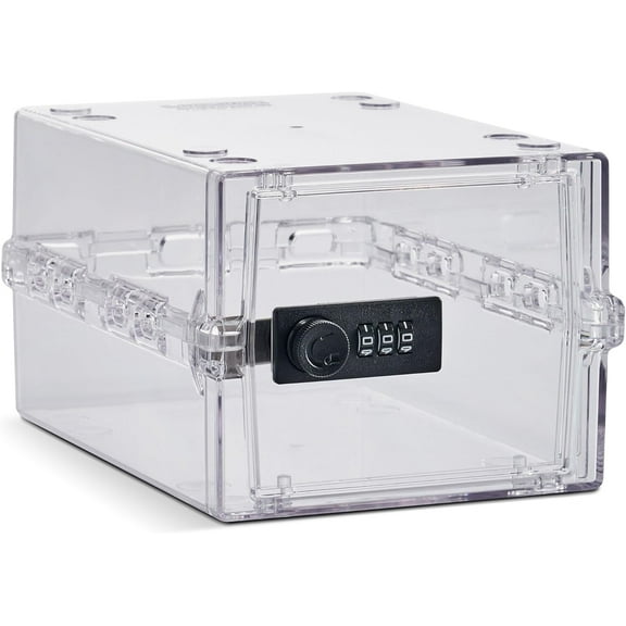 Lockabox Mini™ Crystal | Small Lockable Storage Box | 3 Litre Combination Lock Box For Food, Medicine & Home Safety | BPA-Safe