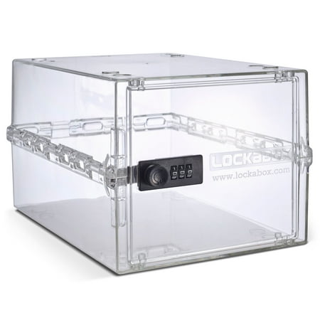 Lockabox One™ Crystal | Premium Lockable Storage Box | 10 Litre Combination Lock Box For Food, Medicine & Home Safety | BPA-Safe