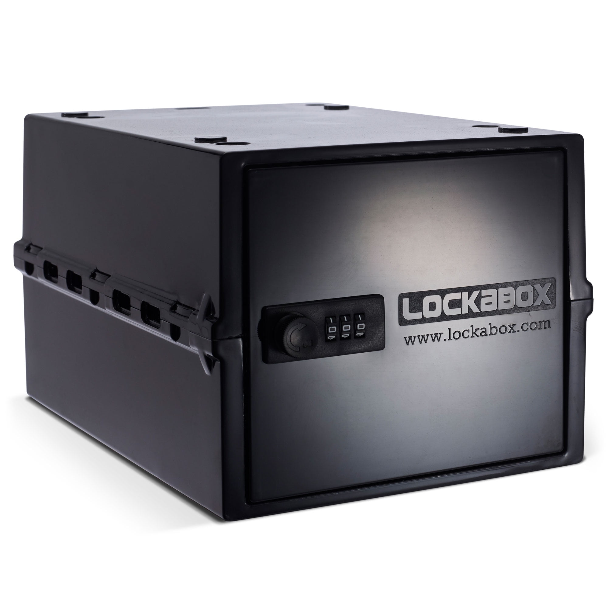 Jet Black 10 Litre Lockable Storage Box with Combination Lock