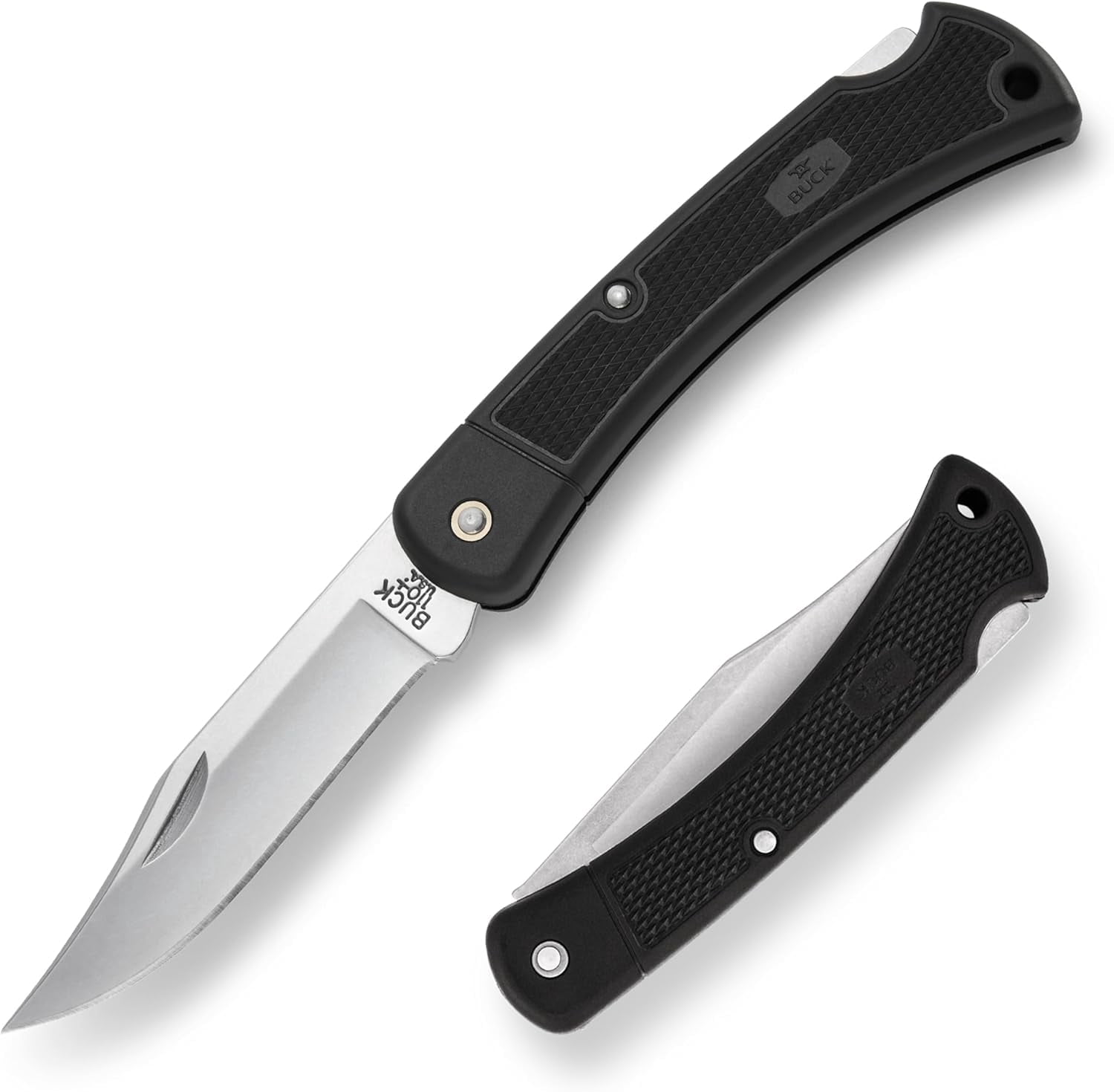 Buck Knives 110 Folding Hunter Knife, 3-3/4" Hunting Knife Blade, Nylon Handle, 3.2 oz