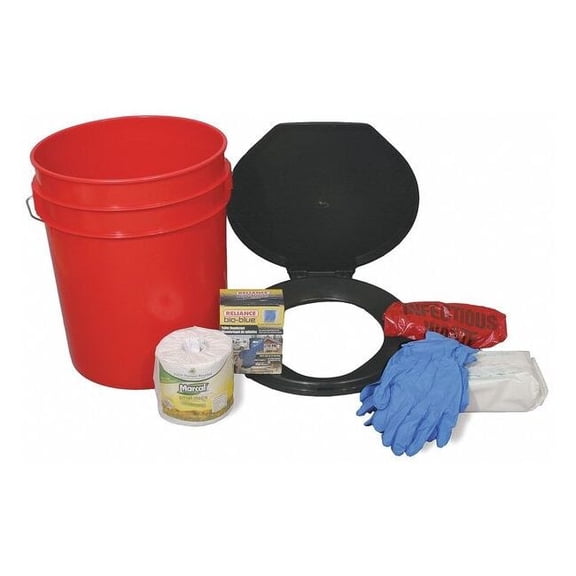 Lockdown Toilet Bucket Kit, 1-4 Person