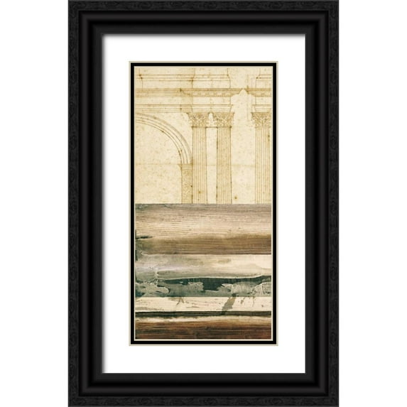 Locke, Evan J. 9x14 Black Ornate Wood Framed with Double Matting Museum Art Print Titled - Architectural Detail II
