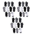 thumbnail image 1 of Locke Room Boys Socks, 30 Pack Half Cushioned No Show Socks (Little Boys & Big Boys), 1 of 3