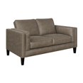 thumbnail image 1 of Locke Upholstered Track Arms Loveseat Vintage Brown, 1 of 3