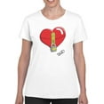 thumbnail image 1 of Locked Heart T-Shirt Women -Engin Selcuk Designs, Female 3X-Large, 1 of 4
