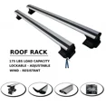 thumbnail image 1 of Locked Roof Rack Cross Bars Fits Ford Taurus 2000-2019 Carrier Rail Aluminum Silver, 1 of 14