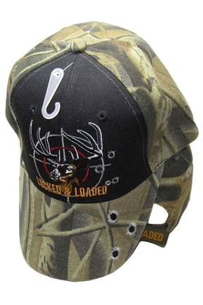 Locked and Loaded Bullet Deer Hunter Black Camouflage Embroidered Hat Cap 901