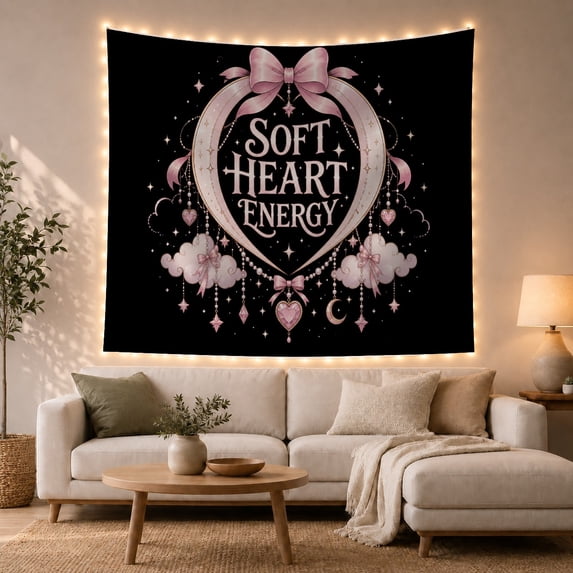 Locked in Love Heart Padlock Tapestry Wall Hanging